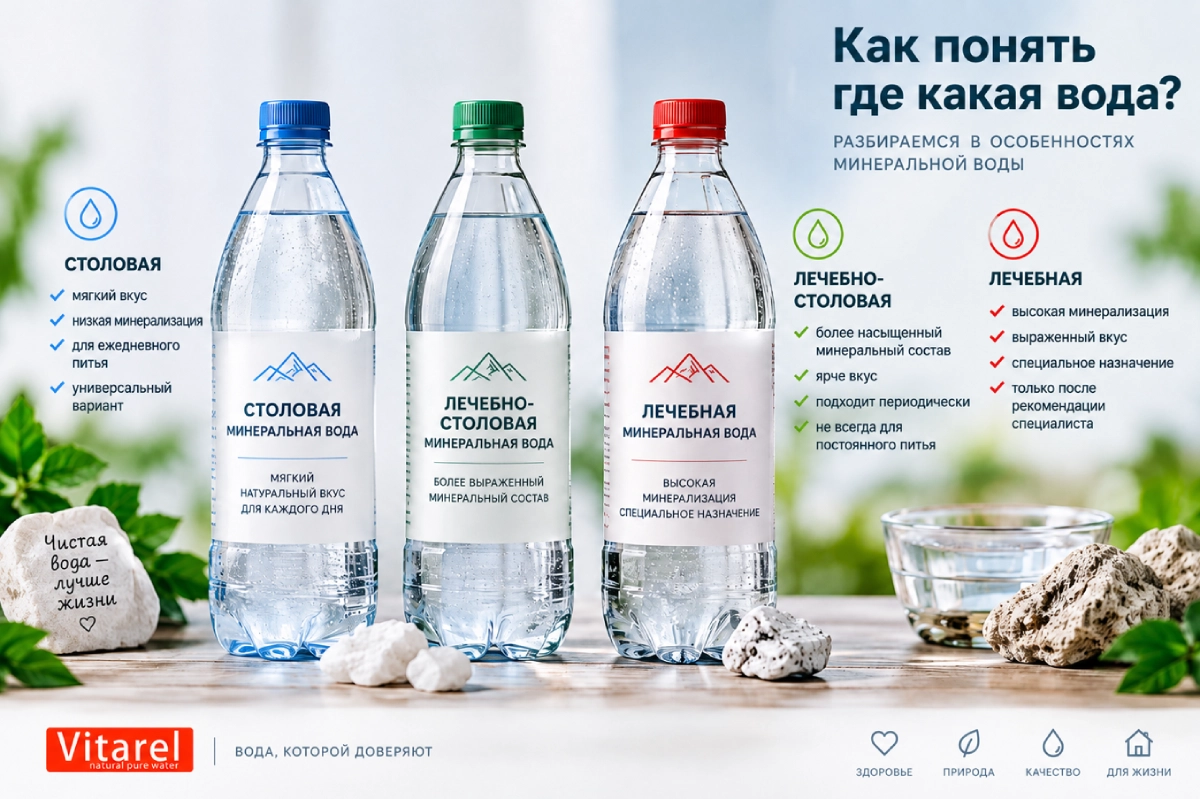 Различиях столовой, лечебно-столовой и лечебной минеральной воды