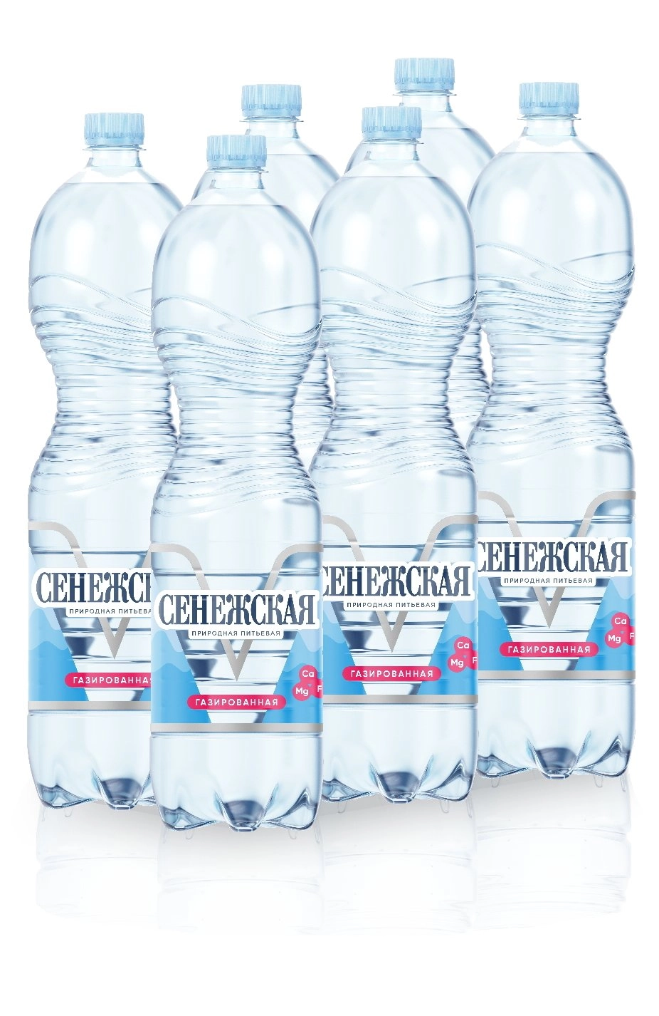 Минеральная вода Сенежская Газированная 1,5 литра, 6 шт.