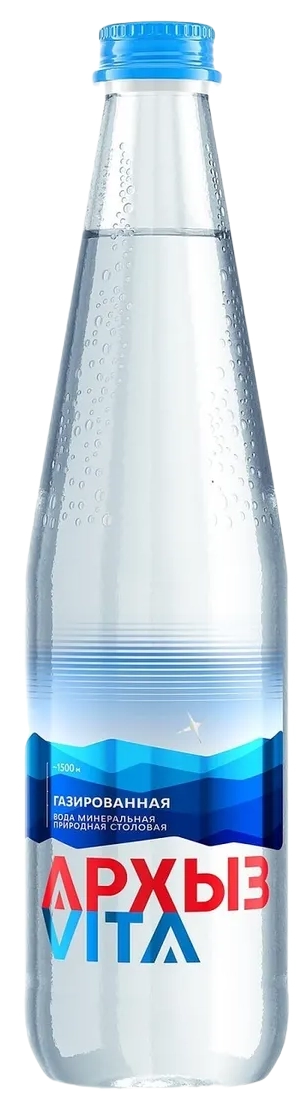 Вода "Архыз" 0.5 литра, газ., стекло, 20 шт. в уп.